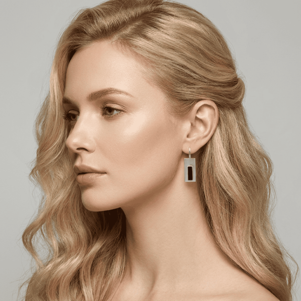 Egla Hook Earrings - Black Onyx - Image 2