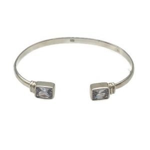 Bia Bangle - Clear Cubic Zirconia