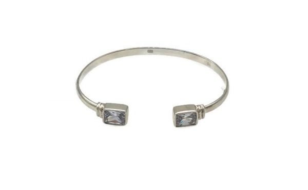 Bia Bangle - Clear Cubic Zirconia