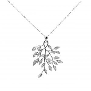 Uara Sterling Silver Tree Necklace