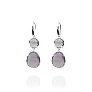 Angelia Hook Earrings - Amethyst