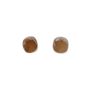 Cardona Post Earrings - Burnt Orange Chalcedony