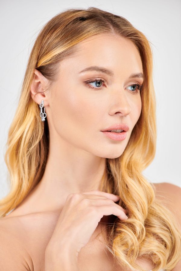 Eirene Post Earrings - Black and Green Spinel - Image 2