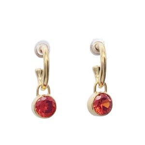 Hera Charm Hook with Orange Cubic Zirconia Charm Drop