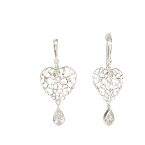 Clio Hook Earrings - Clear Cubic Zirconia